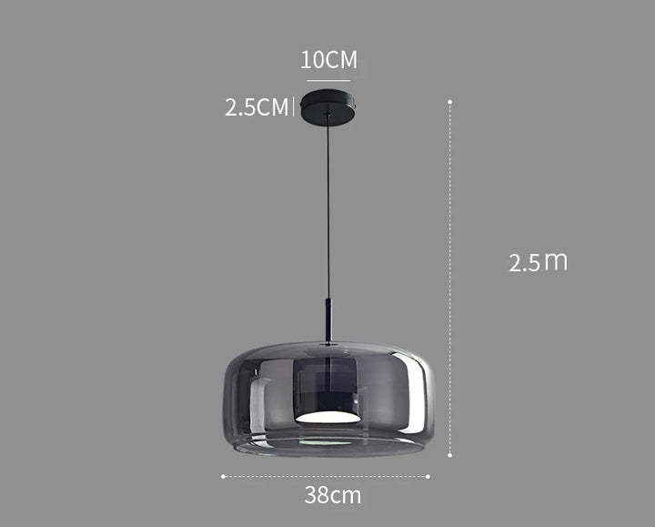 Suspension en verre minimaliste nordique pour salons et chambres – Vetroéclat