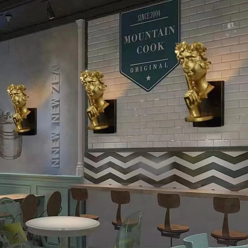 Applique Déco Intemporelle Résine Sculptée Style Sophistiqué Doré – Luxella