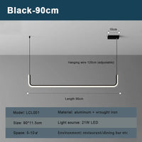 Suspension LED moderne noire et dorée pour salon – Thalion