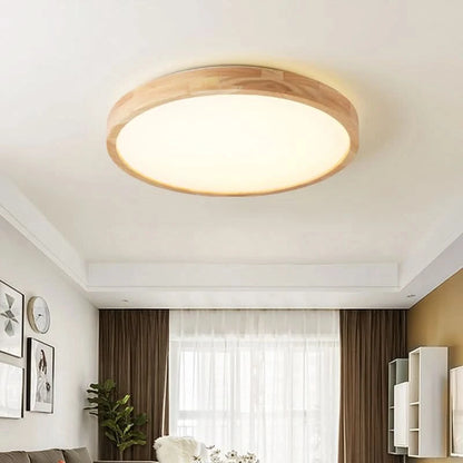 Moderne Plafondlamp Natuurlijk Hout Homogene Verlichting – Boscato