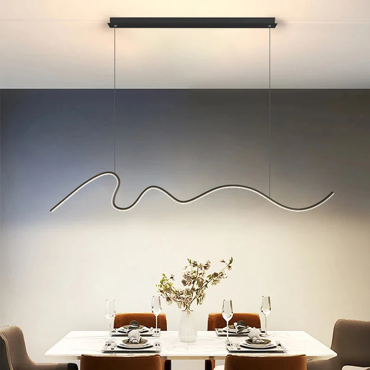 Suspension LED noire moderne pour intérieurs – Caelux