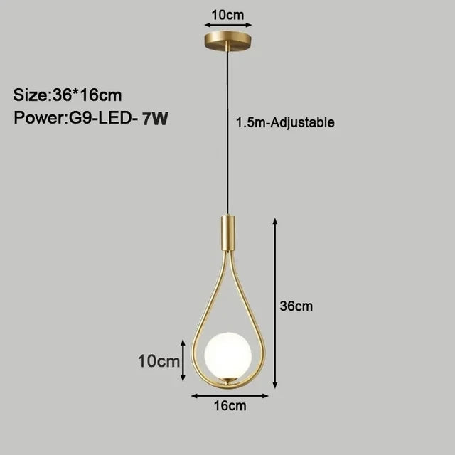 Suspension en verre givré noire pour chambre – Novaline