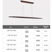 Suspension en bois dimmable pour cuisine et salle à manger – Maderise