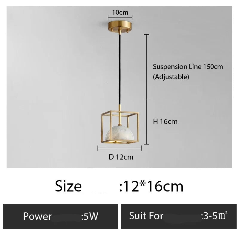 Suspension minimaliste en cuivre pour chambre – Arionelle