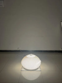 Lampe de Table Cocoon en Tissu Tressé Blanc – Alumine