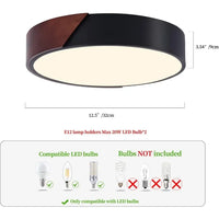 Plafonnier noir minimaliste pour salon et chambre – Noirceur