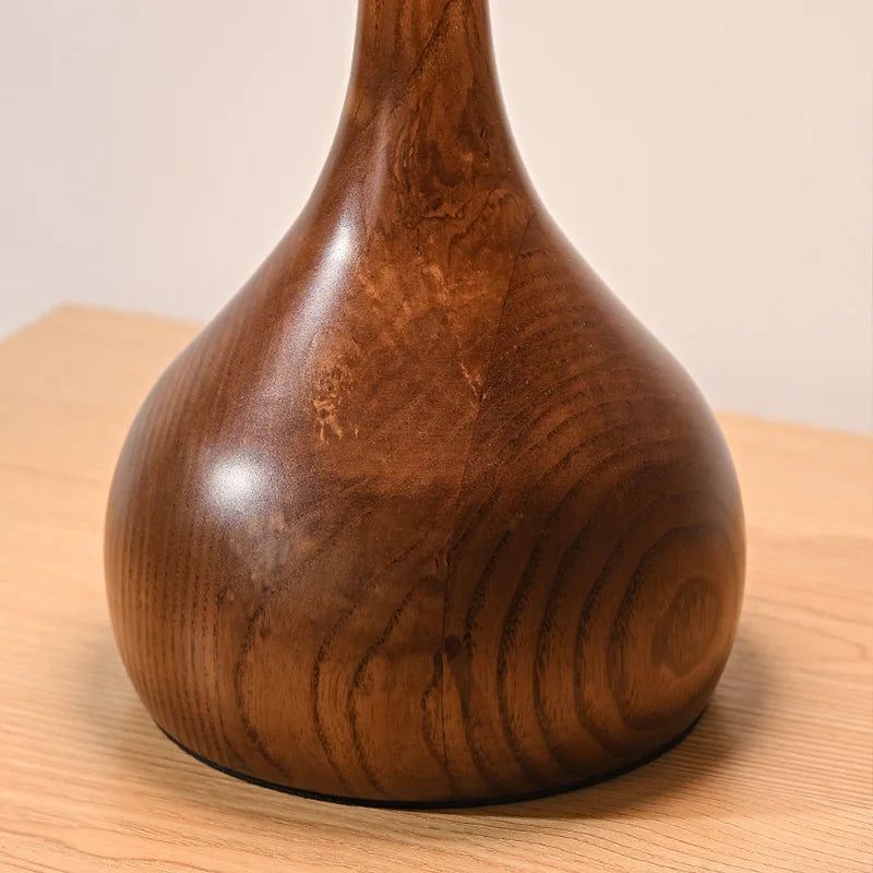 Lampe de Bureau en Bois et Verre Cuivré pour Chambre – Maderique