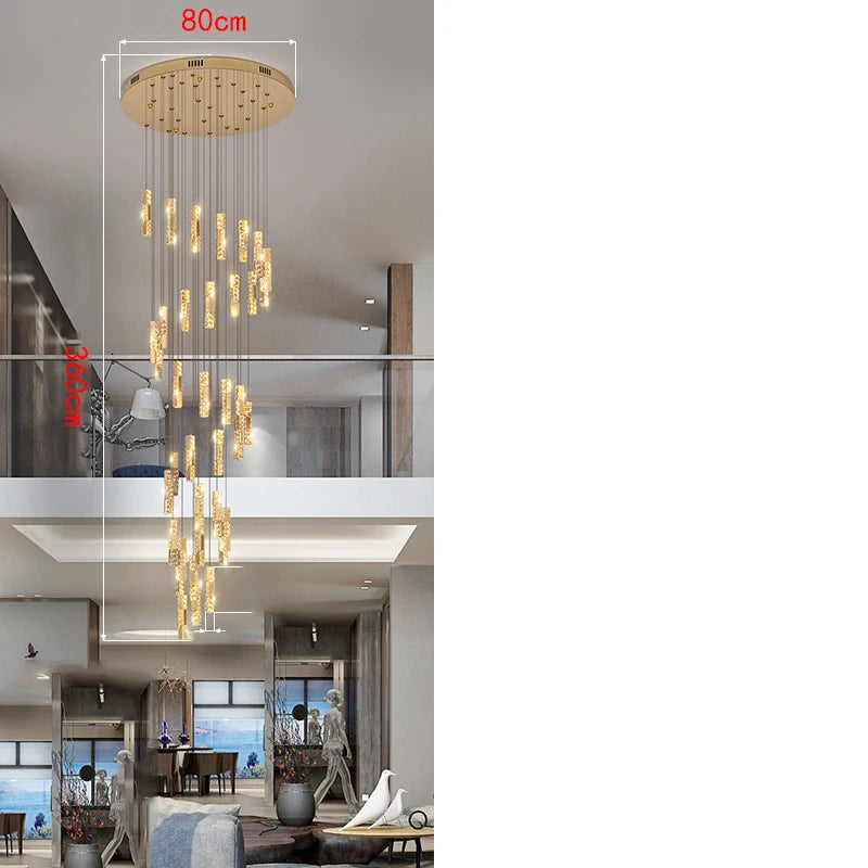 Lustre en cristal moderne pour salon – Cristarène