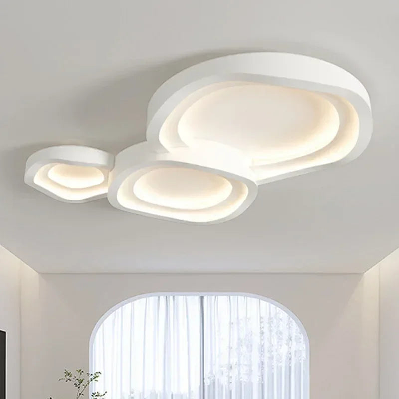 Plafonnier LED minimaliste blanc pour salon moderne – Arionde
