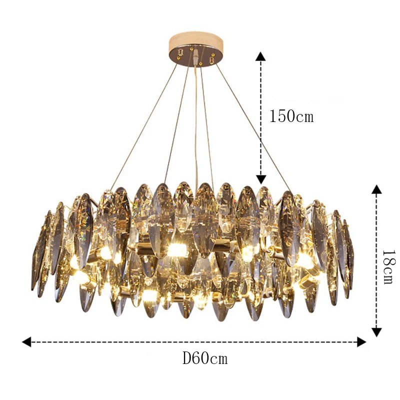 Suspension en cristal pour salon et chambre – Cristarôme