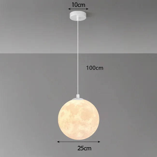 Moderne LED-hanglamp in wit metaal – Moonéclat