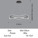 Aluminium LED Hanglamp Dimbaar Modern Design – Roumeas