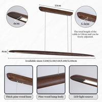 Suspension en bois dimmable pour cuisine et salle à manger – Maderise