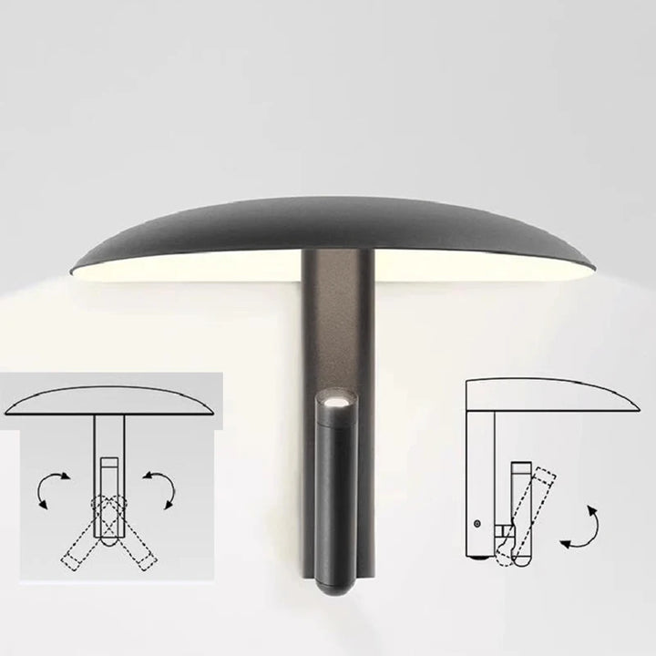 Applique murale rotative en métal noir – Zolanire