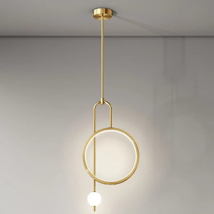 LED Ringhanglamp Modern voor Multifunctionele Ruimten Goud – Haloa