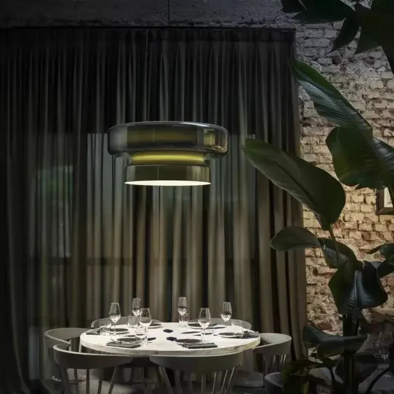 Hanglamp in gekleurde glas voor eetkamer – Armoniel
