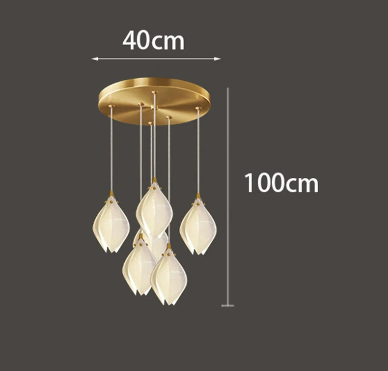 Moderne glazen hanglamp voor woonkamer – Solistar