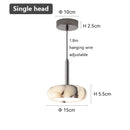 Black natural stone pendant light for bedroom – Célestnoir