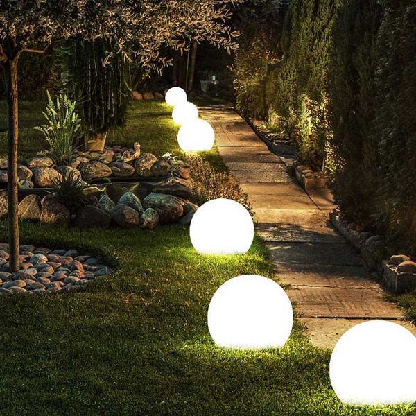 Lampe solaire sphérique pour jardin – Solastère