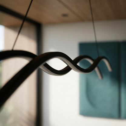 Modern minimalist metal LED pendant light – Stévia