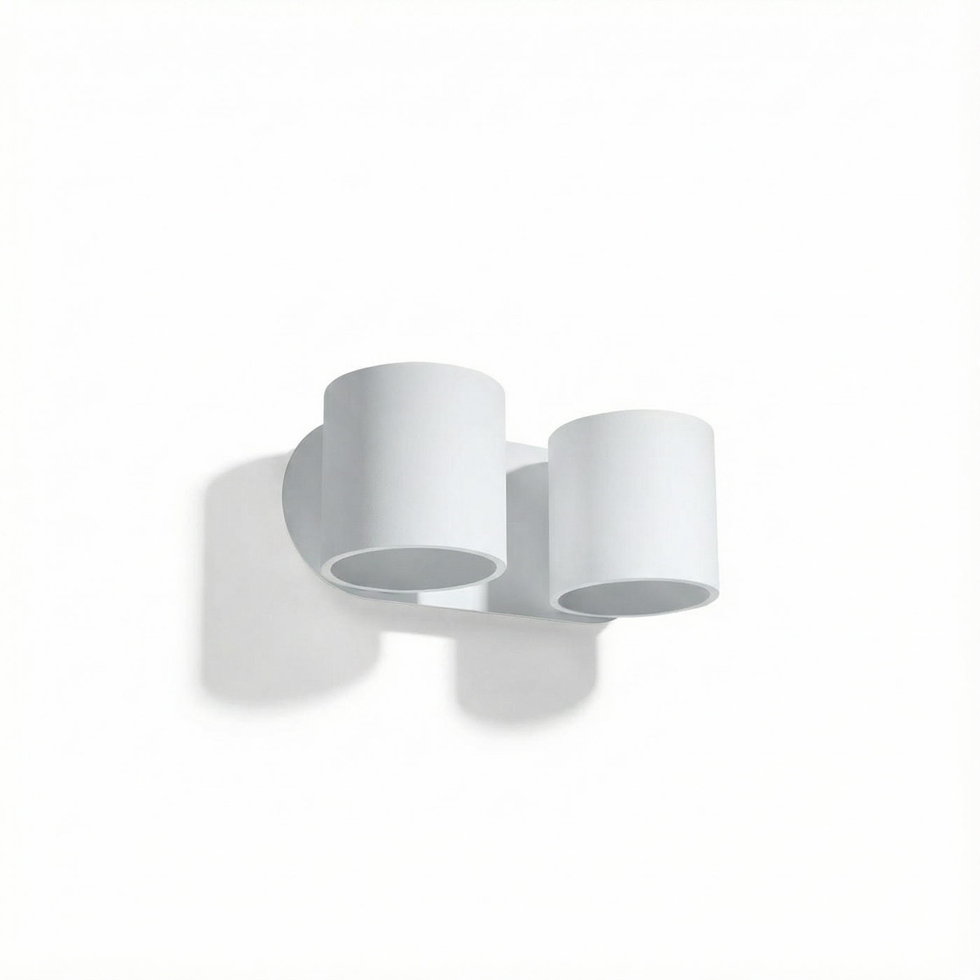 Moderne weiße zylindrische Wandleuchte – Modell Oréziane