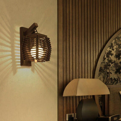 Applique murale en bambou et rotin Bamboise design naturel - vue 6