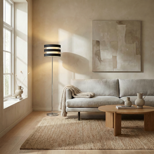 Moderne vloerlamp met matte afwerking in tijdloos design – Astoria - Lumière