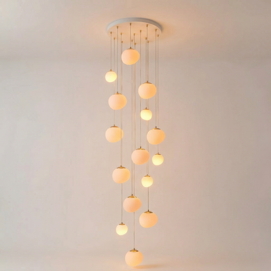 Modern alloy pendant light for living room – Heliora - Lumière