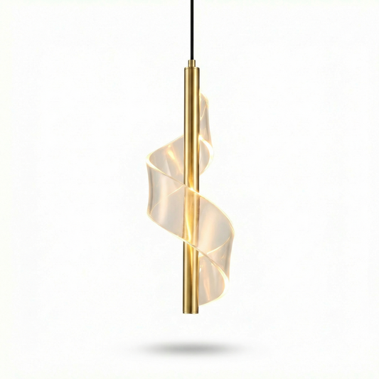 Modern Minimalistische Hanglamp met PVC-Lampenkap – Éclipse Noire - Lumière