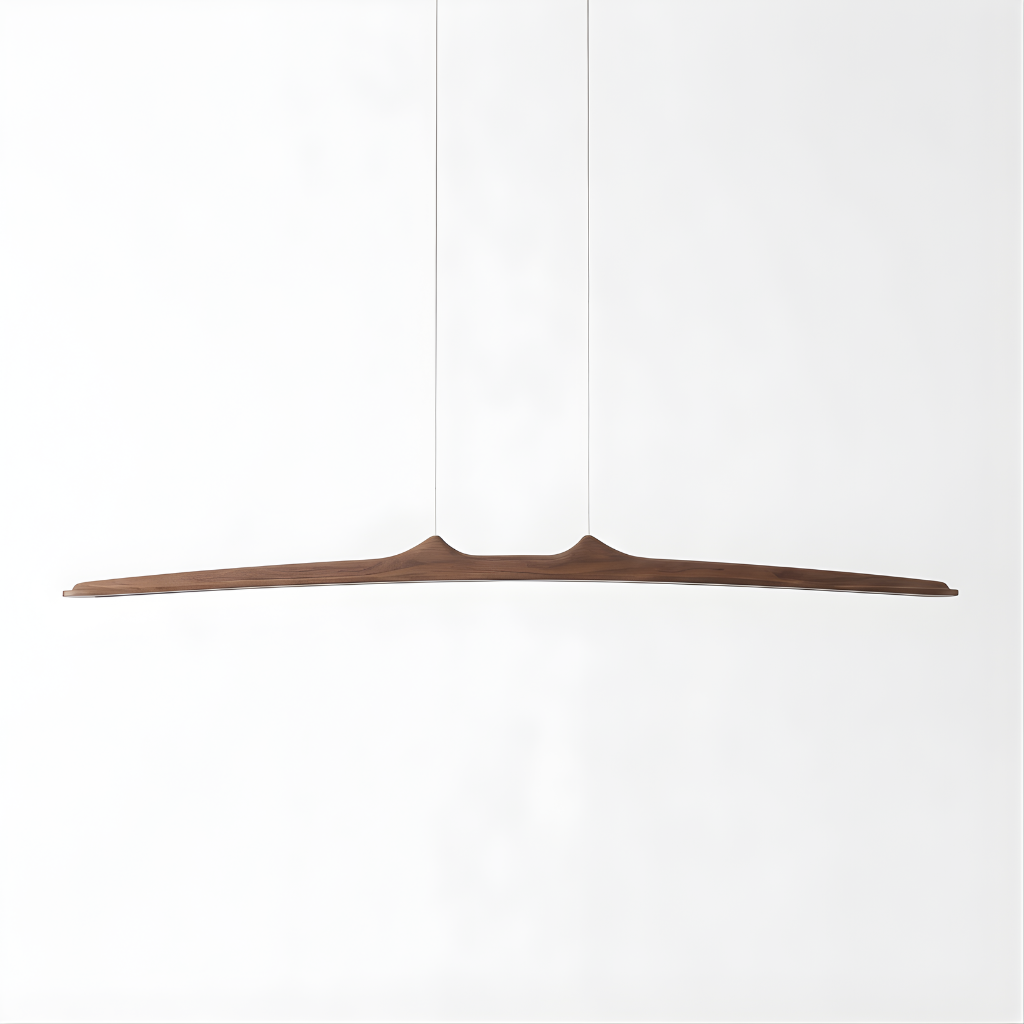 Minimalistische walnoot hanglamp voor eetkamer – Walnia