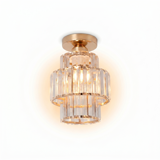 Gold Crystal Bedroom Ceiling Light – Célestiner - Lumière