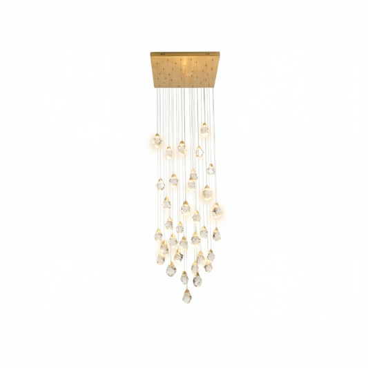 Elegante hanglamp met luxe kristallen en warme halo – Zénith - Lumière