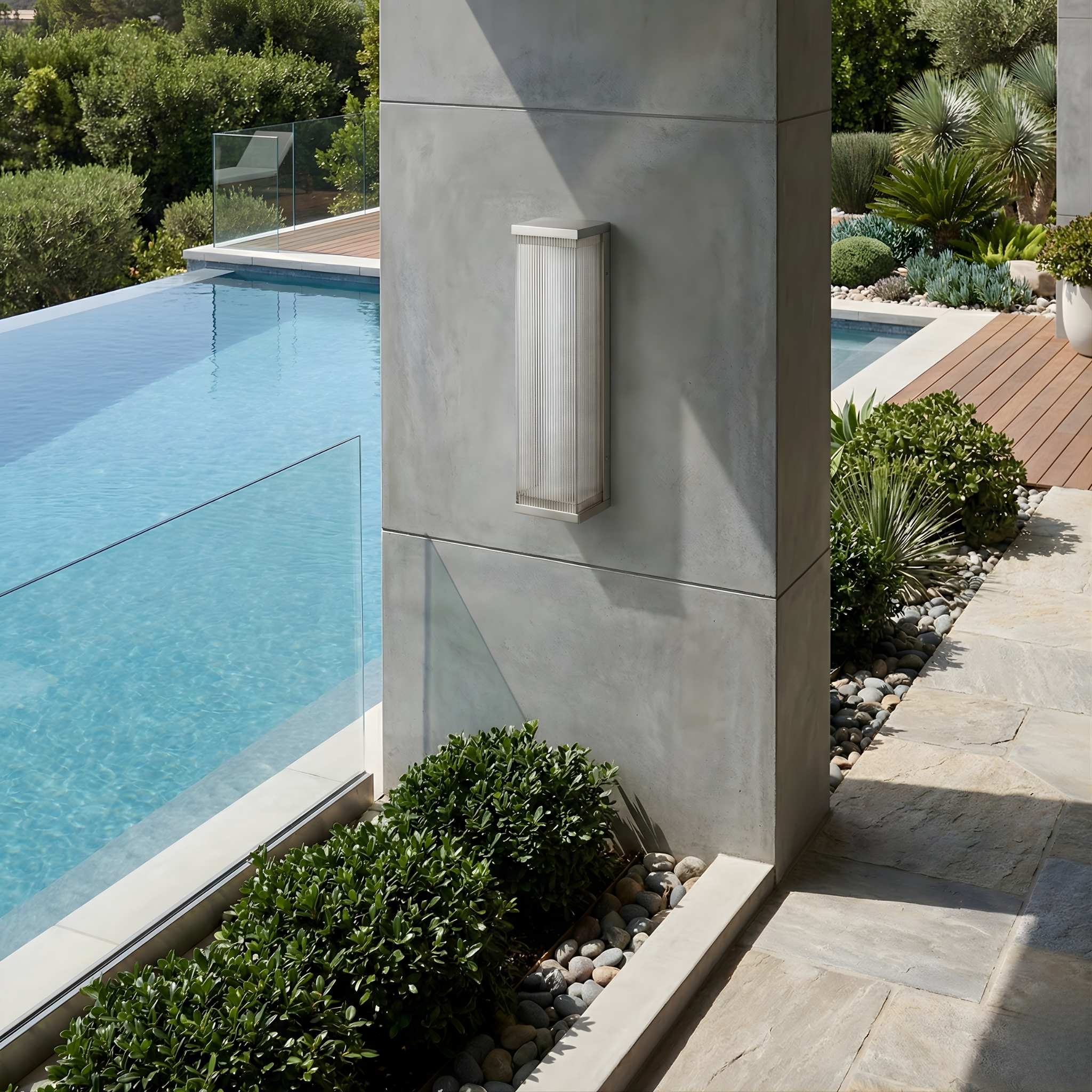 Applique murale LED design contemporain noir mat Halosmia pour éclairage extérieur - vue 2