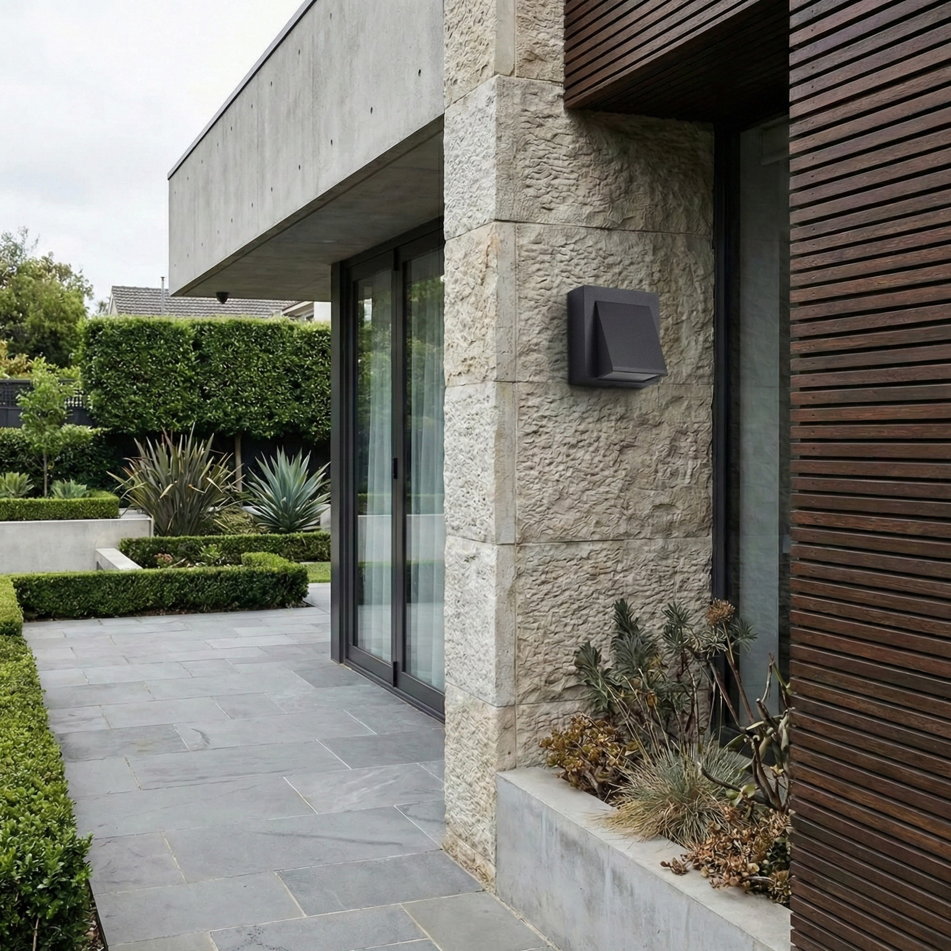 Applique murale extérieure Horizon design aluminium pour façade - vue 2