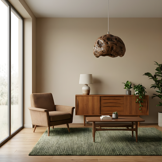 Minimalistische Hängelampe aus Harz für Wohnzimmer – Resiluxia