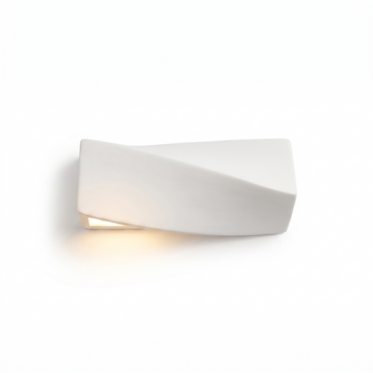 Moderne Witte Keramische Wandlamp – modèle Arcanis - Lumière