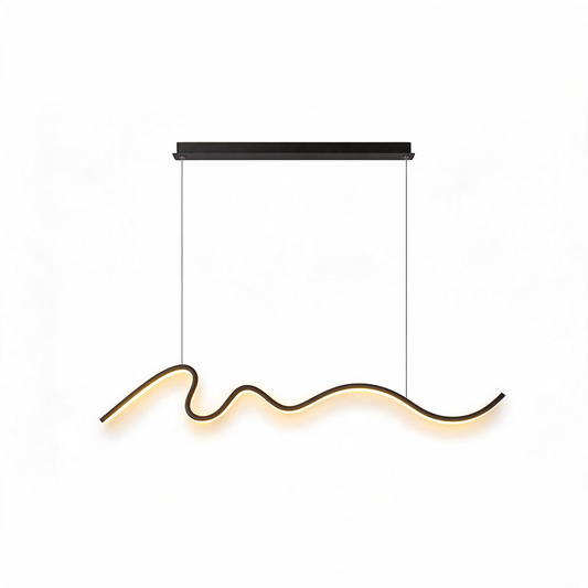 Moderne zwarte LED hanglamp voor interieurs – Caeluxique - Lumière