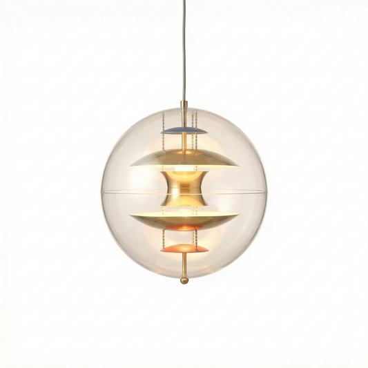 LED Bol Hanglamp Metalen Afwerking Eigentijdse Sfeer – Harmonie Orbitale - Lumière