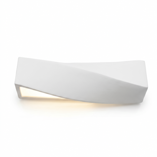 Moderne weiße Keramik-Wandleuchte – Arvénis - Lumière