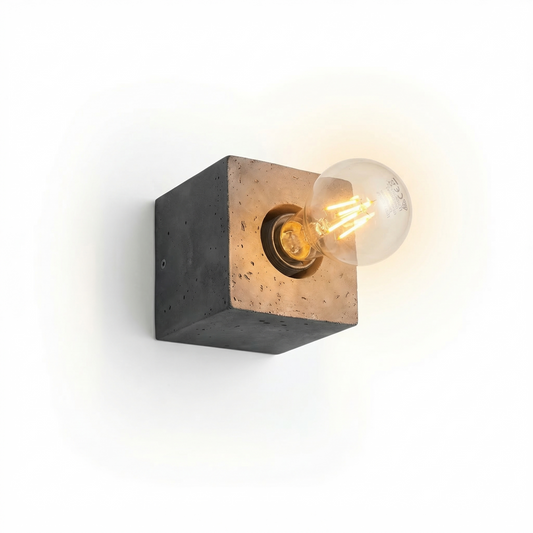 Minimalist gray concrete wall sconce – Arkanor - Lumière