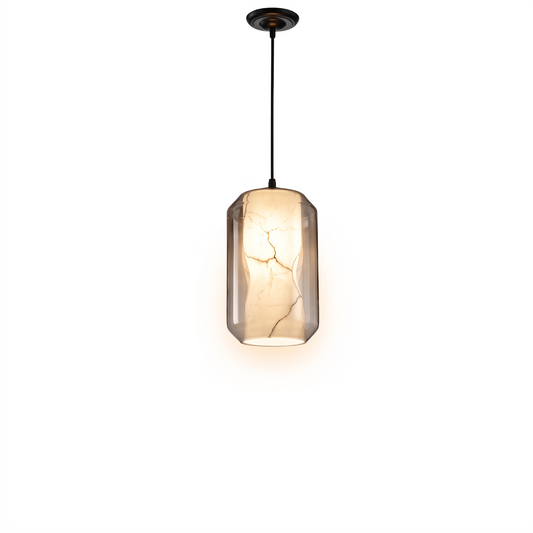 Scandinavian Pendant Lamp with Handmade Glass Lampshade – Nordic Verse Art - Lumière