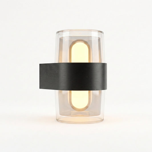 Schwarze Außenwandleuchte aus Aluminium – Myrthol - Lumière