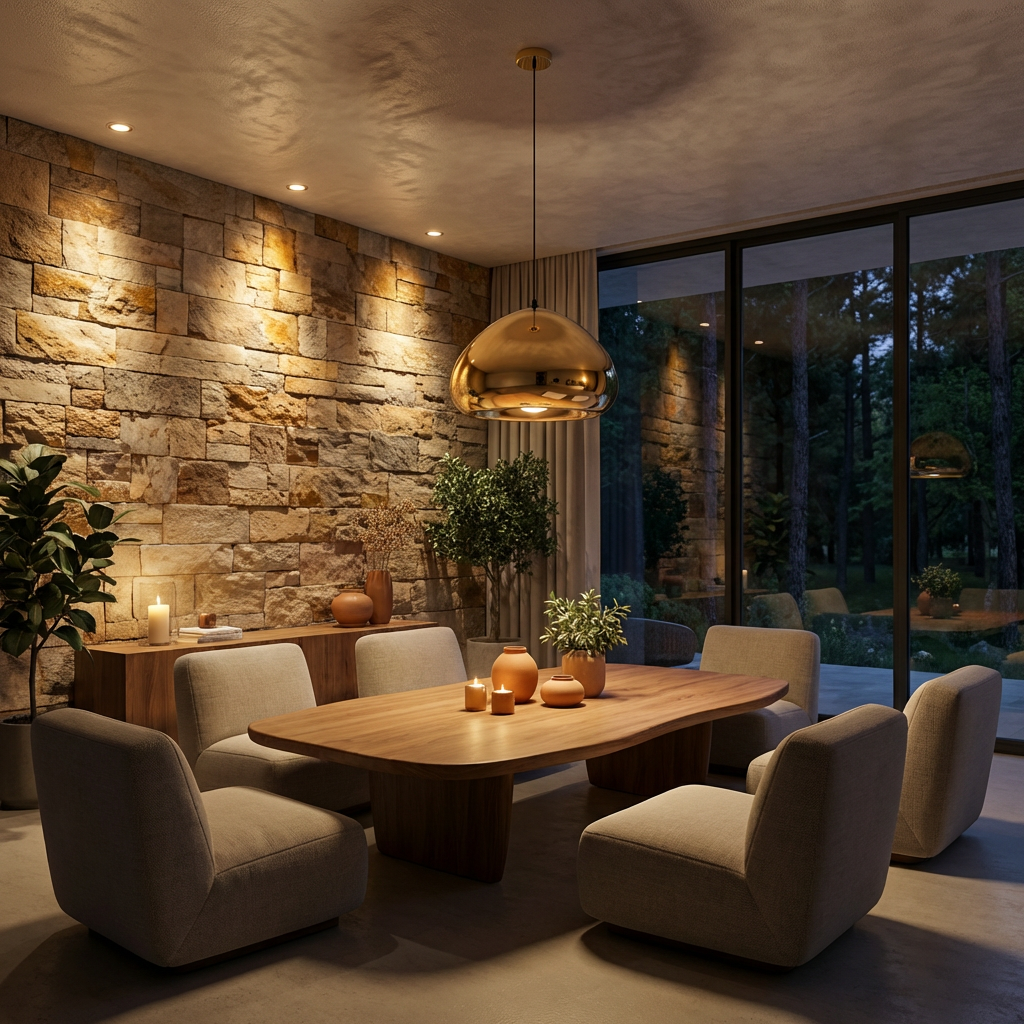 Suspension moderne dorée Aurovia avec abat-jour hémisphérique en aluminium finition miroir - vue 3