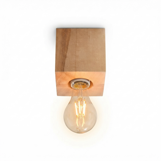 Minimalist natural wood ceiling light for living room – Arvoden - Lumière