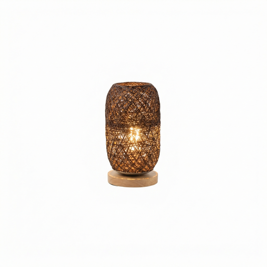 Lampe Rotin Bois Design Naturel – Veluma - Lumière