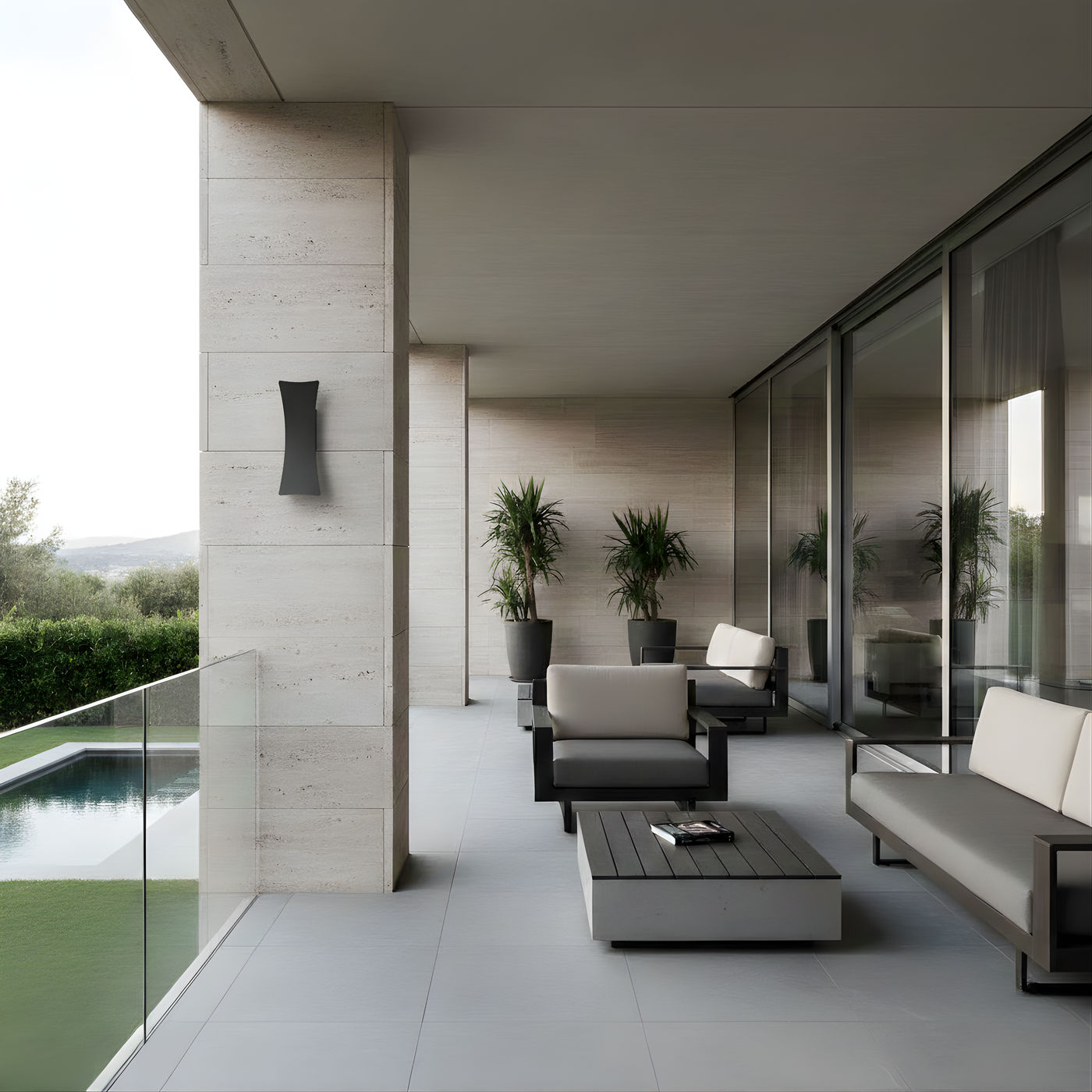 Minimalistische Wandleuchte aus Aluminium – Eclara