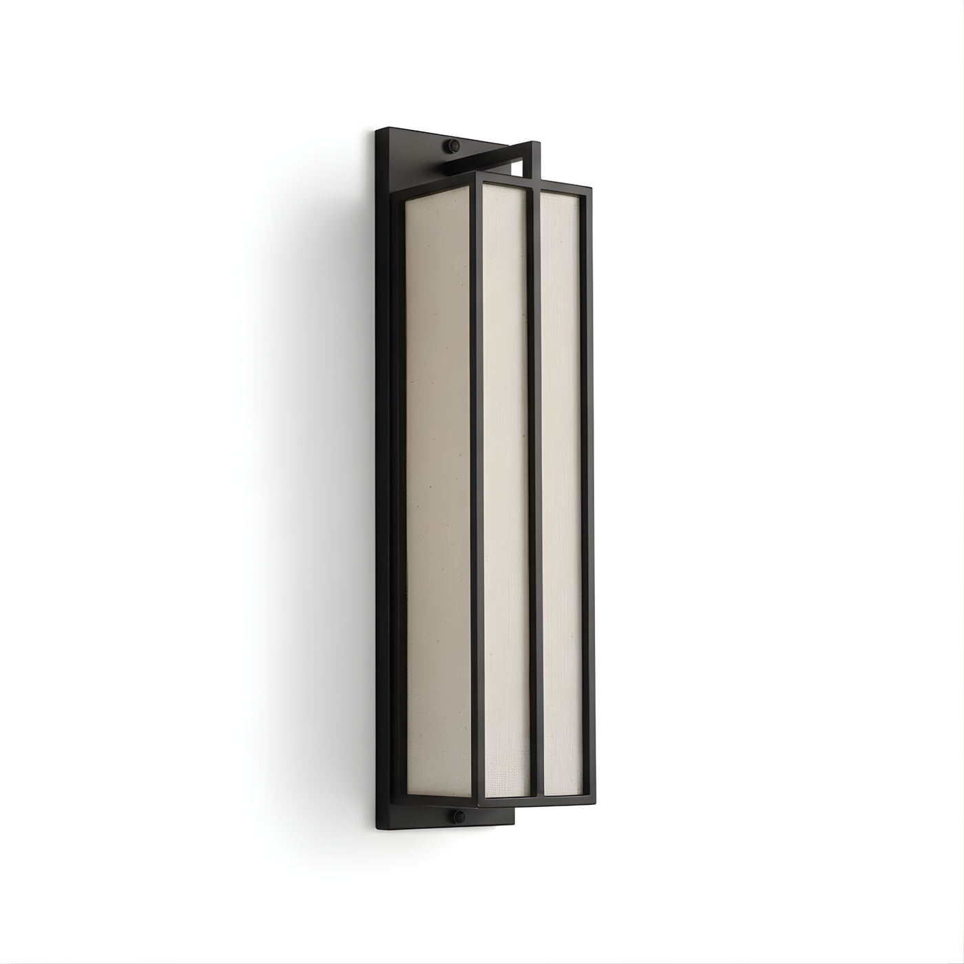 Wandlamp van ijzer en linnen in Chinese stijl voor slaapkamer – Lumisan