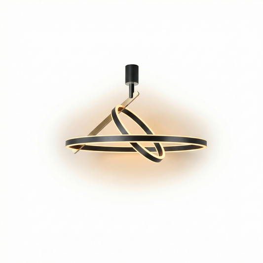 Minimalistische dubbele ringplafondlamp in aluminium – Circadia - Lumière
