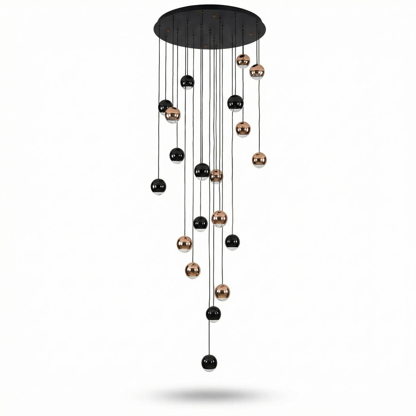 Modern brushed steel pendant light for living room – Célestaire