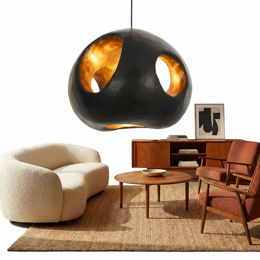 Suspension design avec variateur et finitions élégantes – Lueur Obsidienne - Lumière